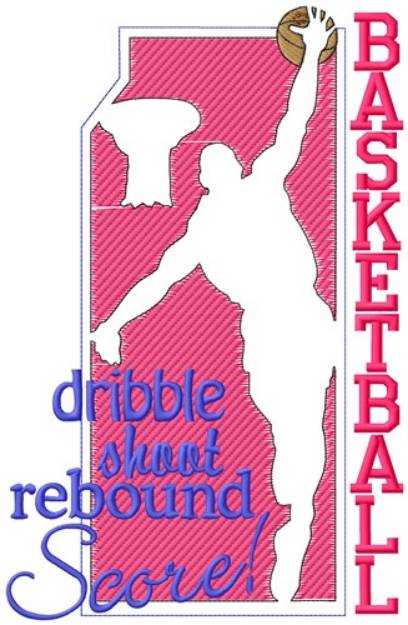 Picture of Dribble Shoot Machine Embroidery Design