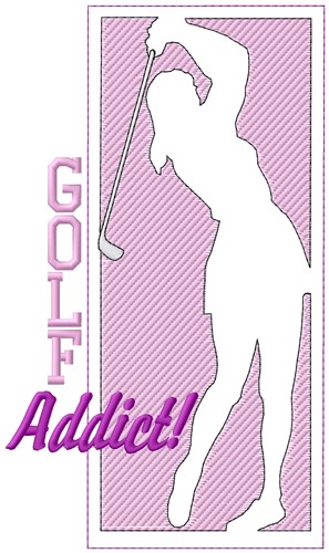 Golf Addict Machine Embroidery Design