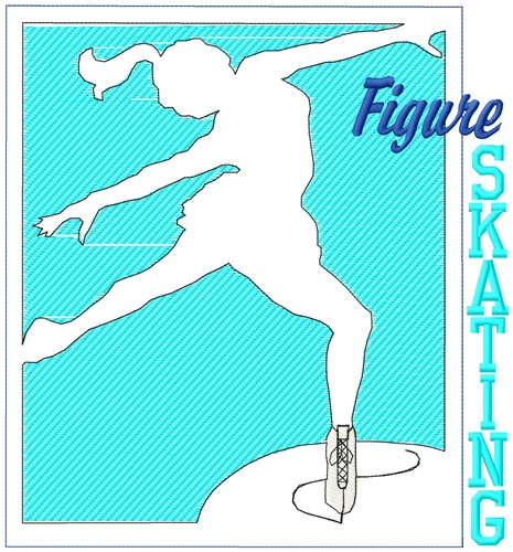 Figure Skating Machine Embroidery Design