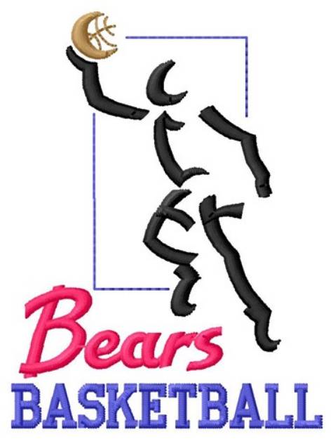 Picture of Bears Basketball Machine Embroidery Design