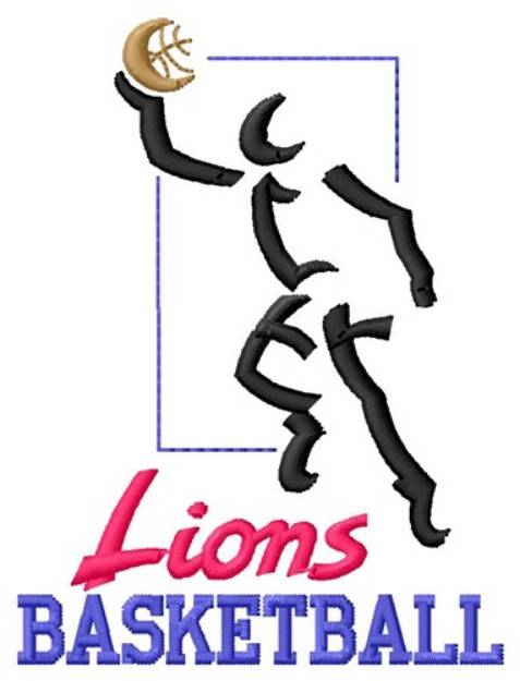 Picture of Lions Basketball Machine Embroidery Design
