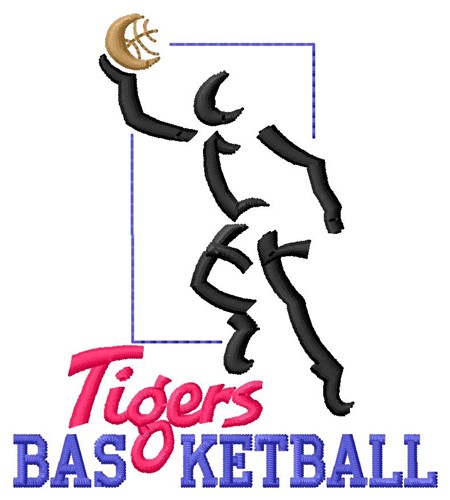 Tigers Basketball Machine Embroidery Design