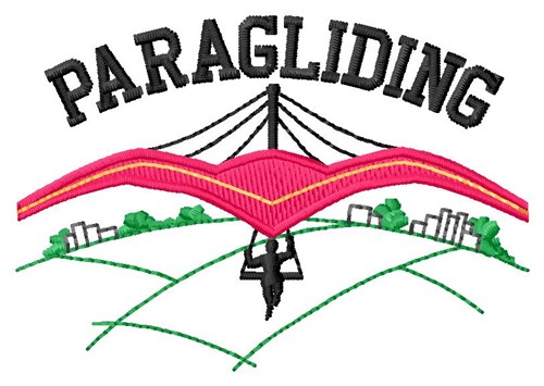 Paragliding Machine Embroidery Design