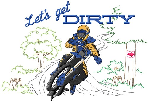 Get Dirty Machine Embroidery Design