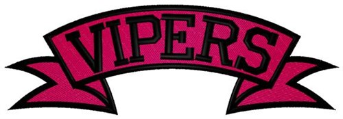 Vipers Banner Machine Embroidery Design