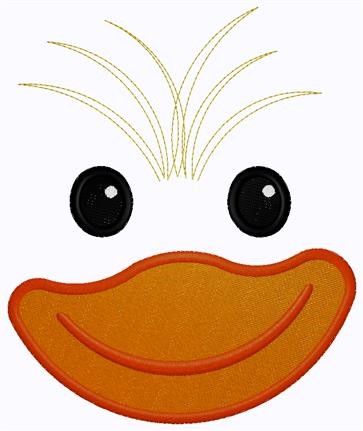 Duck Face Machine Embroidery Design