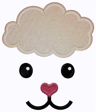 Lamb Face Machine Embroidery Design