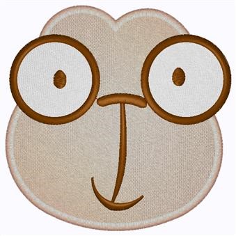 Monkey Face Machine Embroidery Design