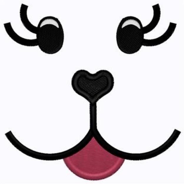 Picture of Puppy Face Machine Embroidery Design