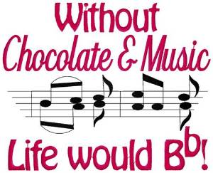 Picture of Chocolate & Music Machine Embroidery Design