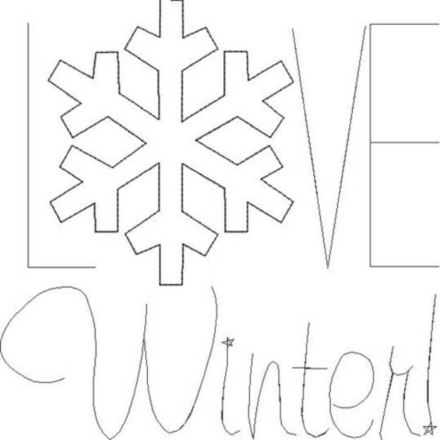 Picture of Winter Love Machine Embroidery Design