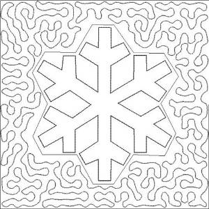Picture of Snowflake Quilt Block Machine Embroidery Design