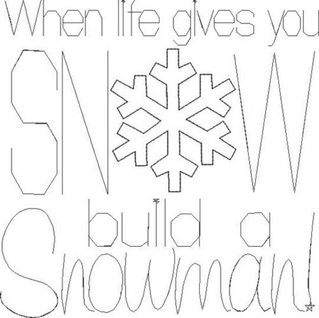 Picture of Build A Snowman Machine Embroidery Design