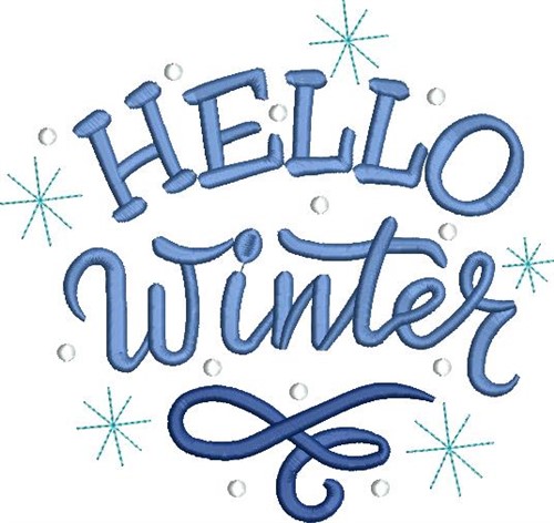 Hello Winter Machine Embroidery Design