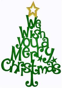 Picture of Merry Christmas Tree Machine Embroidery Design