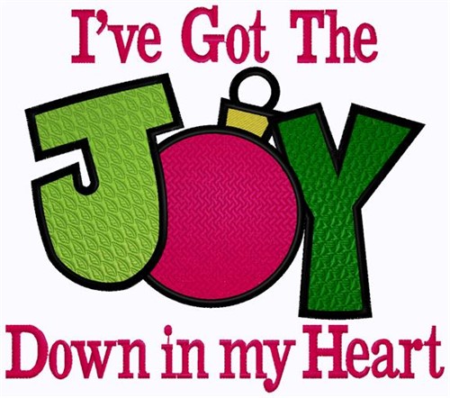 Joy In My Heart Machine Embroidery Design