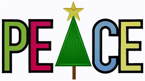 Peace At Christmas Machine Embroidery Design