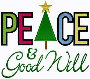 Picture of Peace & Good Will Machine Embroidery Design