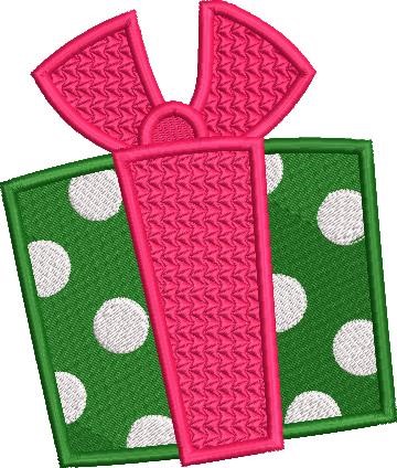 Christmas Gift Machine Embroidery Design