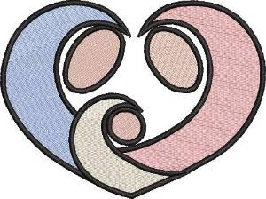 Picture of Family Heart Machine Embroidery Design