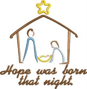Picture of Christmas Nativity Outline Machine Embroidery Design