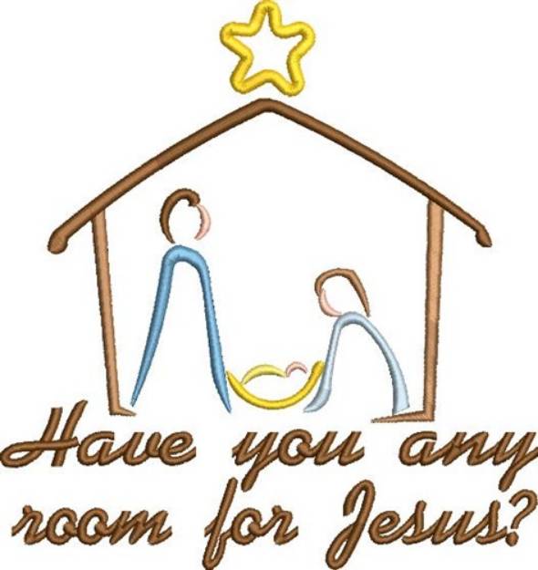 Picture of Room For Jesus Machine Embroidery Design