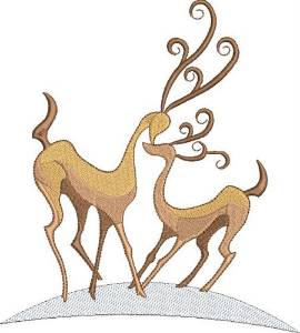 Picture of Holiday Reindeer Machine Embroidery Design