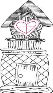 Picture of Blackwork House Machine Embroidery Design