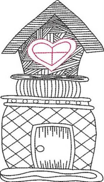 Picture of Blackwork House Machine Embroidery Design