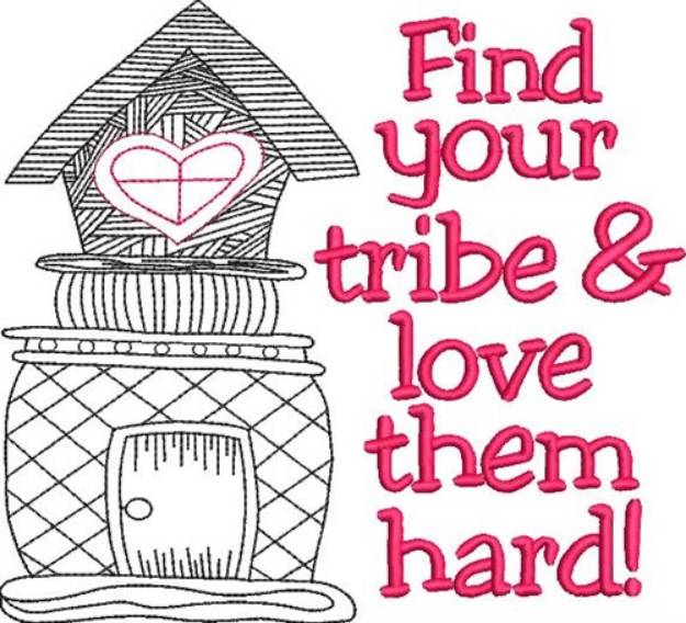 Picture of Blackwork Find Your Tribe! Machine Embroidery Design