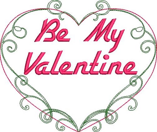 Elegrant Valentines Day Heart Machine Embroidery Design