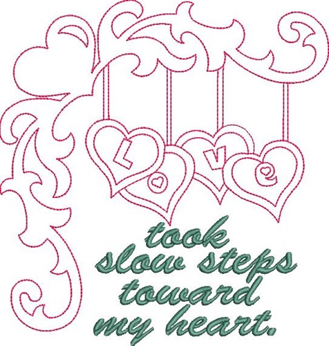 Valentines Day Heart Sign Machine Embroidery Design