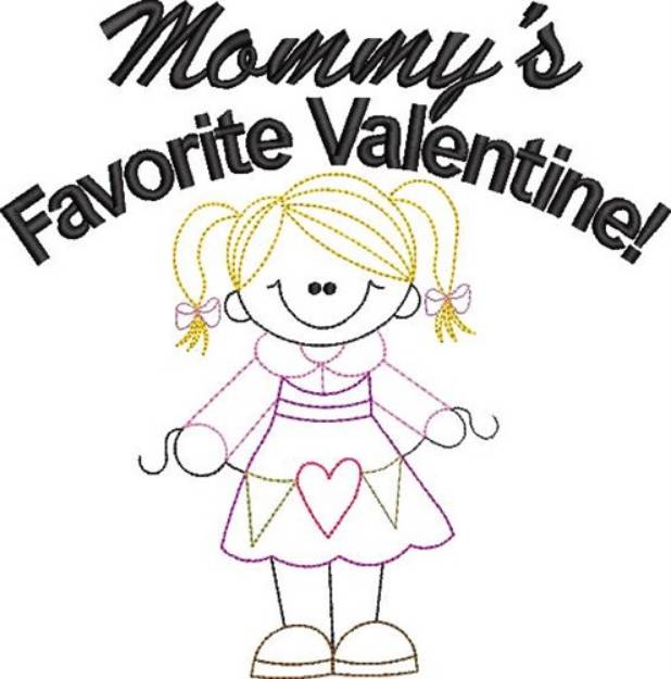 Picture of Mommys Favortie Valentine Machine Embroidery Design
