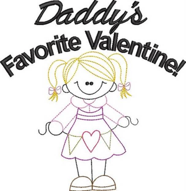Picture of Daddys Favorite Valentine! Machine Embroidery Design