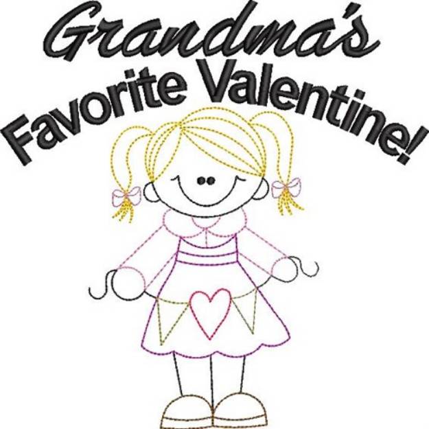 Picture of Grandmas Favorite Valentine! Machine Embroidery Design