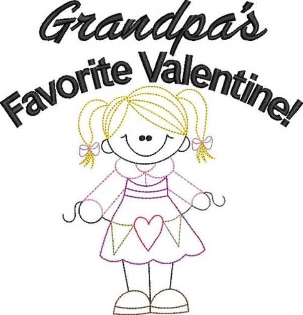 Picture of Grandpas Favorite Valentine Machine Embroidery Design