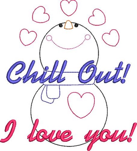 Chill Out Snowman! Machine Embroidery Design