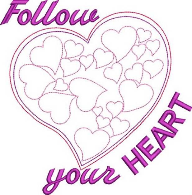 Picture of Follow Your Heart Machine Embroidery Design