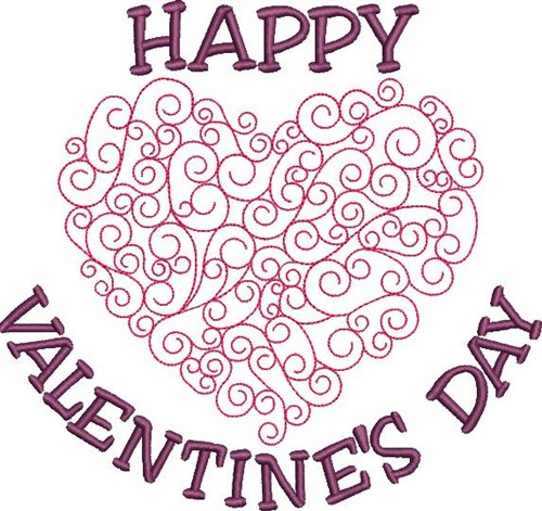 Happy Valentines Day! Machine Embroidery Design