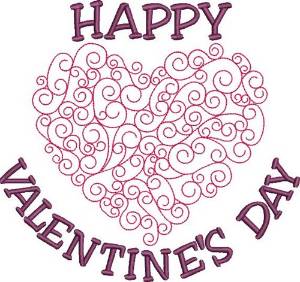 Picture of Happy Valentines Day! Machine Embroidery Design