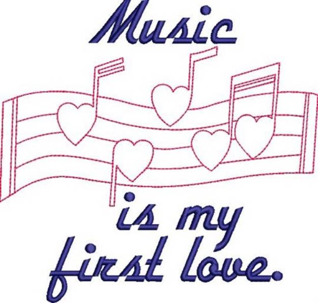 Picture of Valentines Day Music Machine Embroidery Design