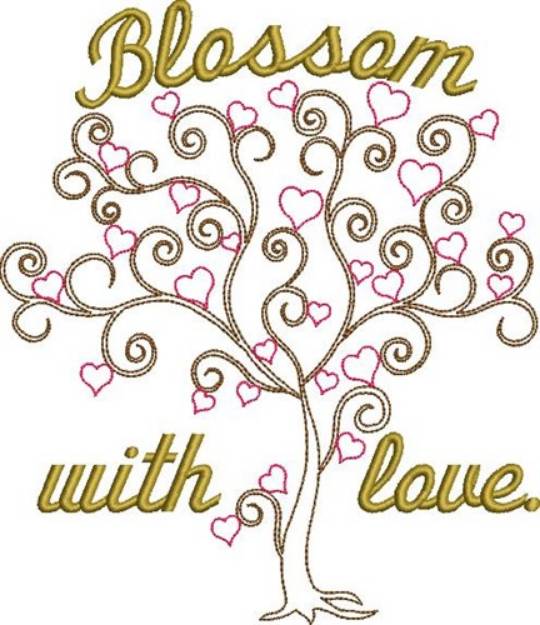 Picture of Blossom With Love Machine Embroidery Design