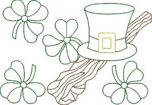 Picture of St. Patricks Day Outline Machine Embroidery Design