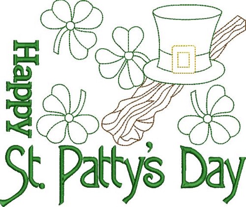 Happy St. Pattys Day! Machine Embroidery Design