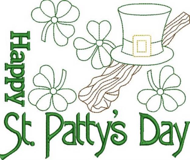 Picture of Happy St. Pattys Day! Machine Embroidery Design