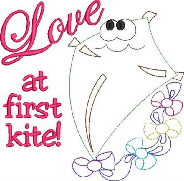 Picture of Love At First Kite! Machine Embroidery Design