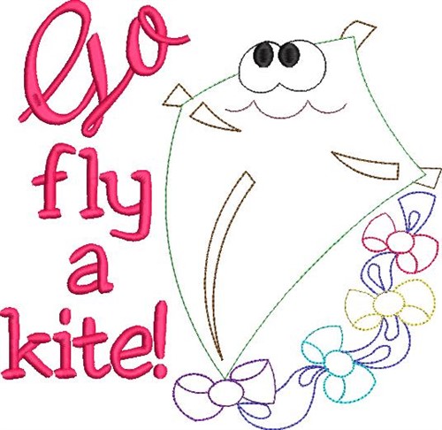 Go Fly A Kite! Machine Embroidery Design