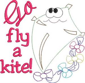 Picture of Go Fly A Kite! Machine Embroidery Design