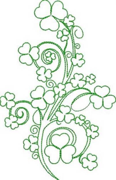 Picture of Shamrock Outline Border Machine Embroidery Design