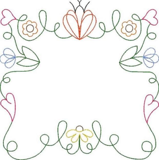 Picture of Spring Border Machine Embroidery Design